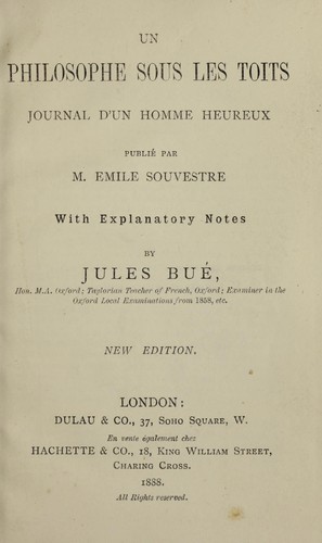 Un philosophe sous les toits