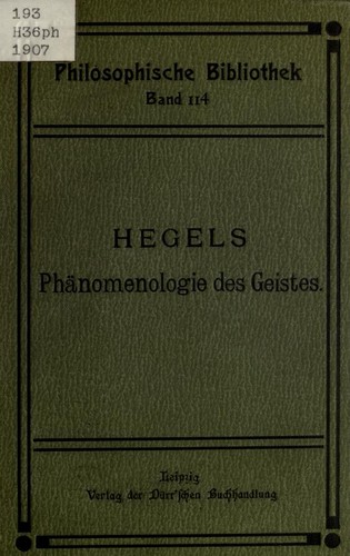 Phänomenologie des Geistes