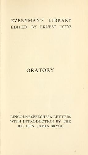 Speeches & Letters of Abraham Lincoln, 1832-1865