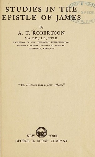 Studies in the Epistle of James