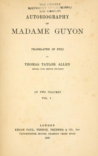 Autobiography of Madam Guyon
