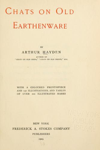 Chats on Old Earthenware