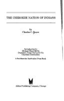 The Cherokee Nation of Indians. (1887 N 05 / 1883-1884 (pages 121-378))