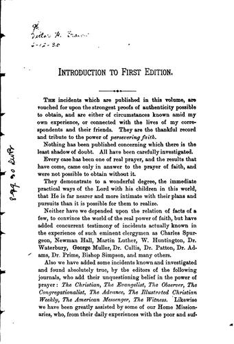 The Wonders of Prayer A Record of Well Authenticated and Wonderful Answers to Prayer