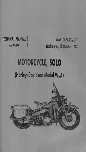 Motorcycle, Solo (Harley-Davidson Model WLA)