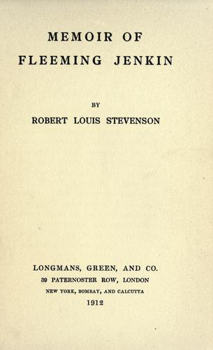 Memoir of Fleeming Jenkin