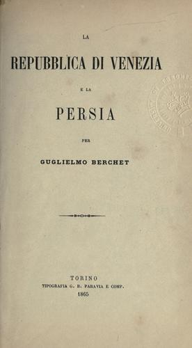La Repubblica di Venezia e la Persia