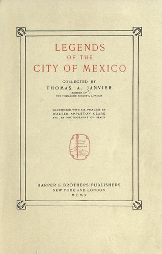 Legends of the City of Mexico