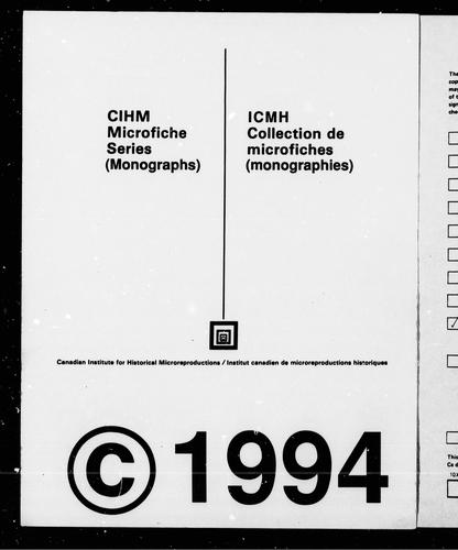 A Cyclopædia of Canadian Biography