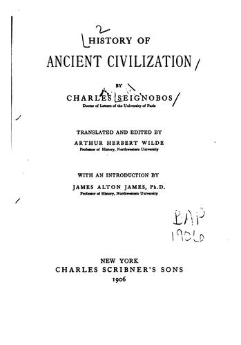 History Of Ancient Civilization