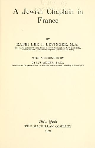 A Jewish Chaplain in France