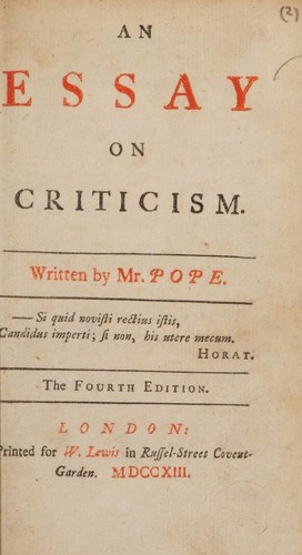 Essay on Criticism