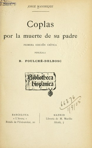 Coplas por la muerte de su padre