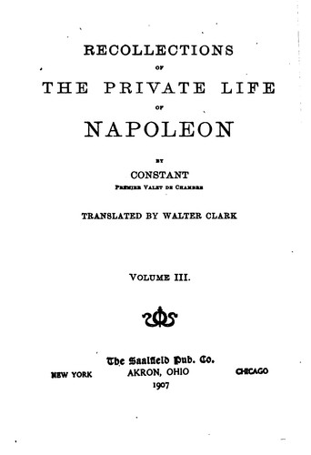 Recollections of the Private Life of Napoleon — Volume 11