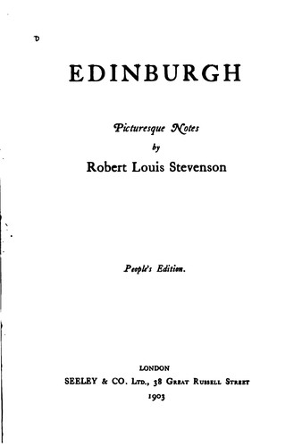 Edinburgh: Picturesque Notes