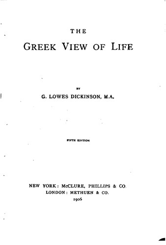 The Greek View of Life