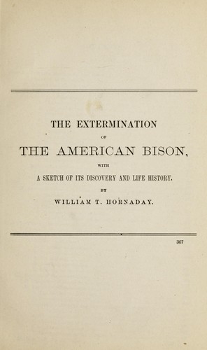 Extermination of the American Bison