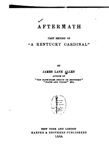 Aftermath Part second of "A Kentucky Cardinal"