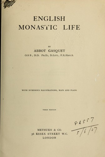 English Monastic Life
