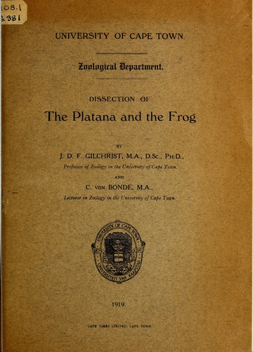 Dissection of the Platana and the Frog