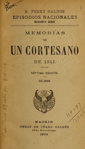 Memorias de un cortesano de 1815