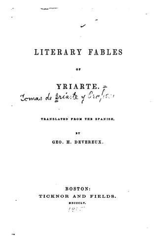 Literary Fables of Yriarte