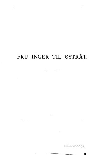 Fru Inger til Østråt