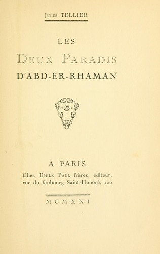 Les deux paradis d'Abd-Er-Rhaman