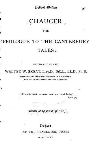 Prologue to the Canterbury Tales