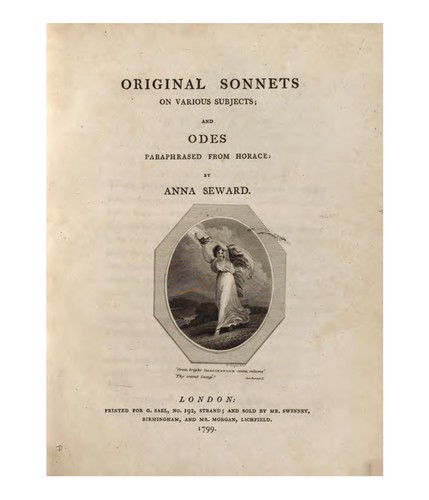 Original sonnets on various subjects; and odes paraphrased from Horace