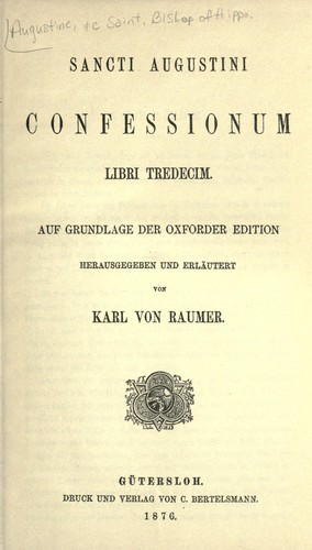 Confessionum Libri Tredecim