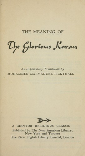 Meaning of the Glorious Koran