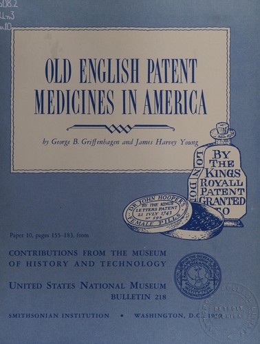 Old English Patent Medicines in America