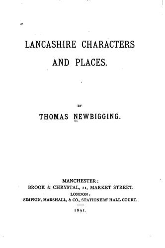 Lancashire Characters and Places