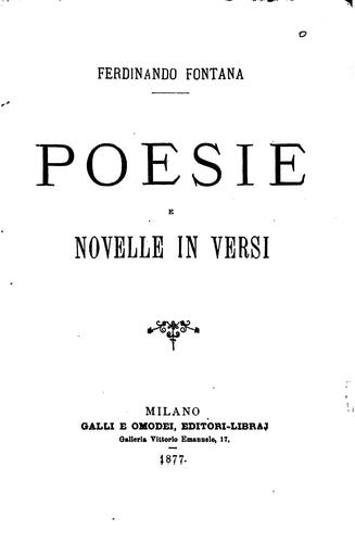 Poesie e novelle in versi