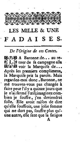 Mille et une fadaises
