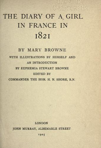 The Diary of a Girl in France in 1821