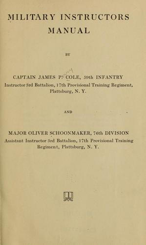 Military Instructors Manual