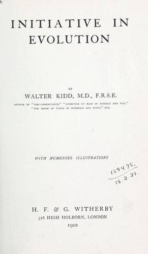 Initiative in Evolution