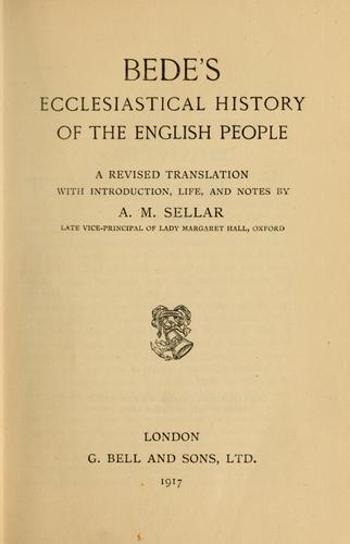 Bede's Ecclesiastical History of England