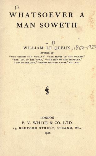 Whatsoever a Man Soweth