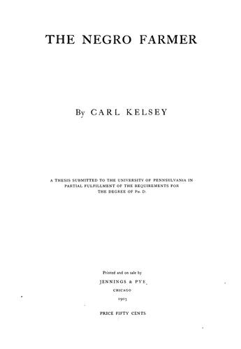 The Negro Farmer