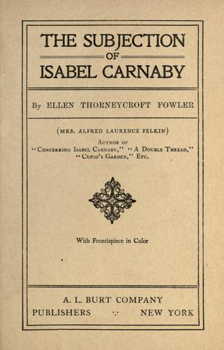 Subjection Of Isabel Carnaby