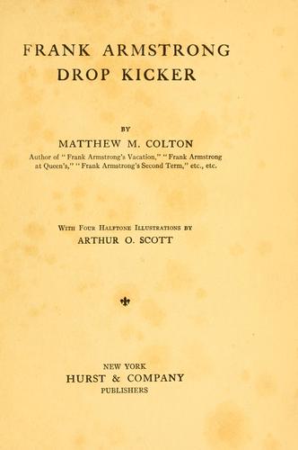 Frank Armstrong, Drop Kicker