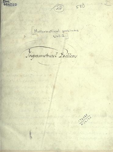 Mathematical Problems