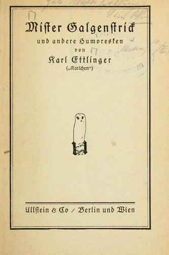 Mister Galgenstrick: und andere Humoresken