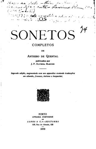 Sonetos de Anthero