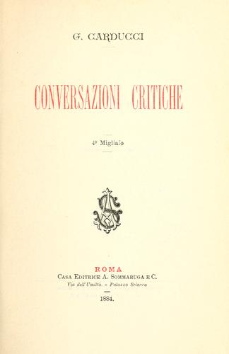 Conversazioni critiche