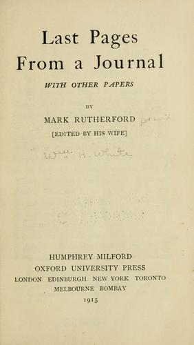 Pages from a Journal with Other Papers