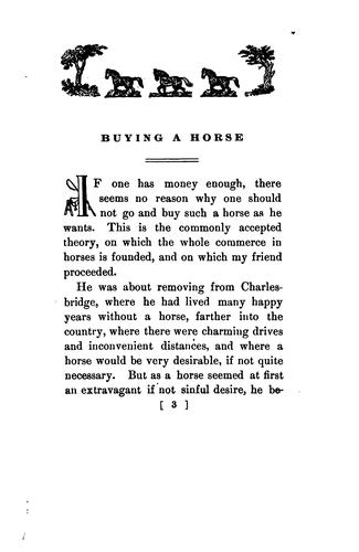 Buying a Horse